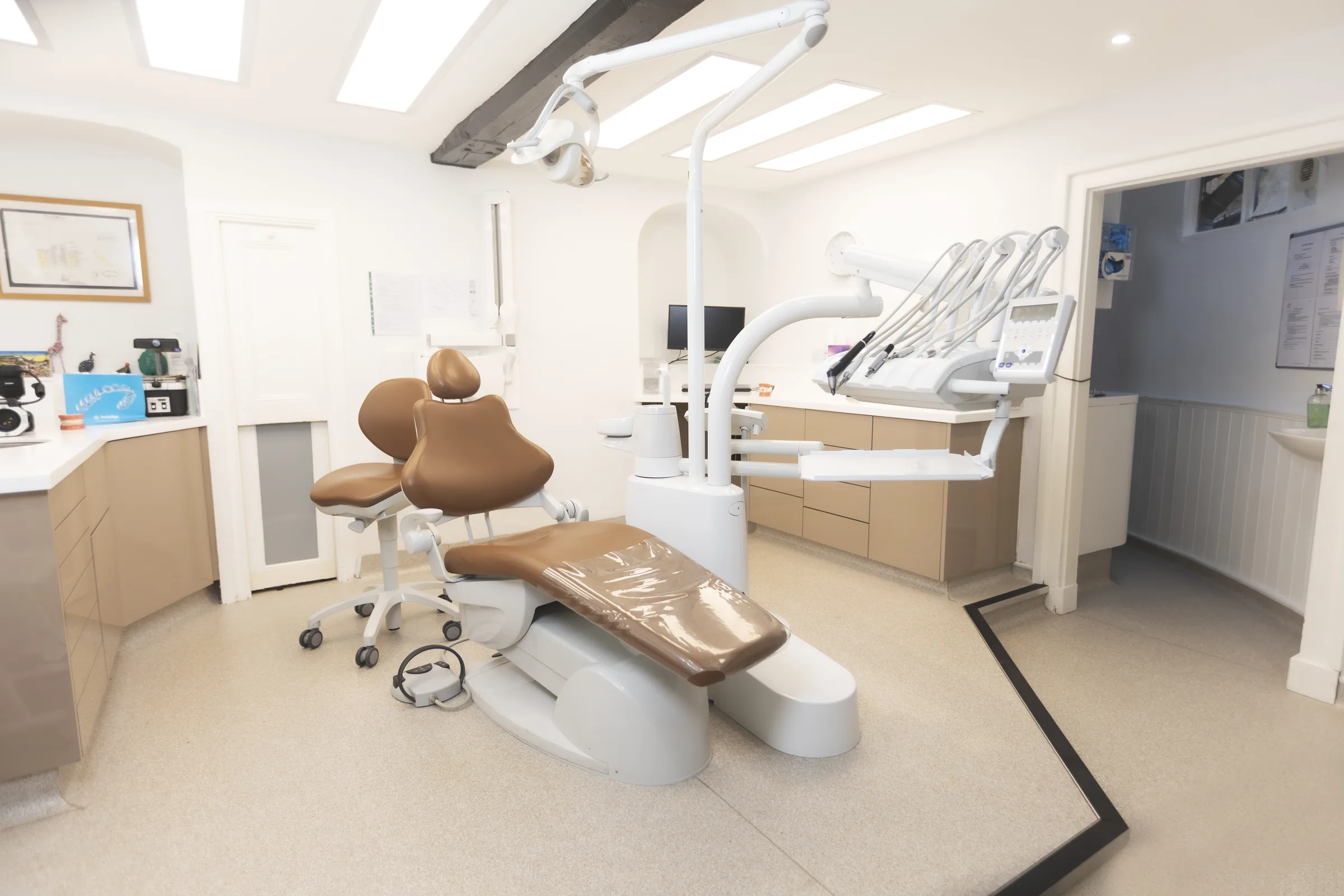 Modern dental equipment in a calm treatment room